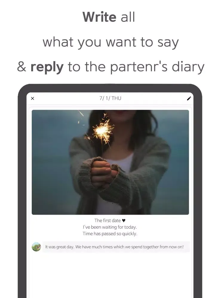 Captures d'écran de 11 DIARY - Simple Couple Diary iPad 