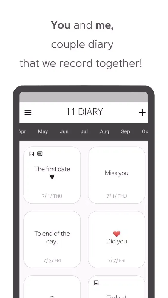 Captures d'écran de 11 DIARY - Simple Couple Diary