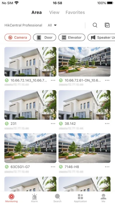 Zrzuty ekranu HikCentral Mobile