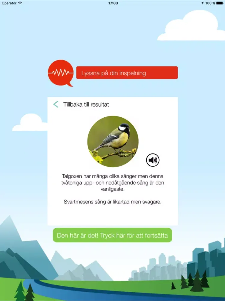 Kvitteromat - Fågelsång ID iPad 应用截图