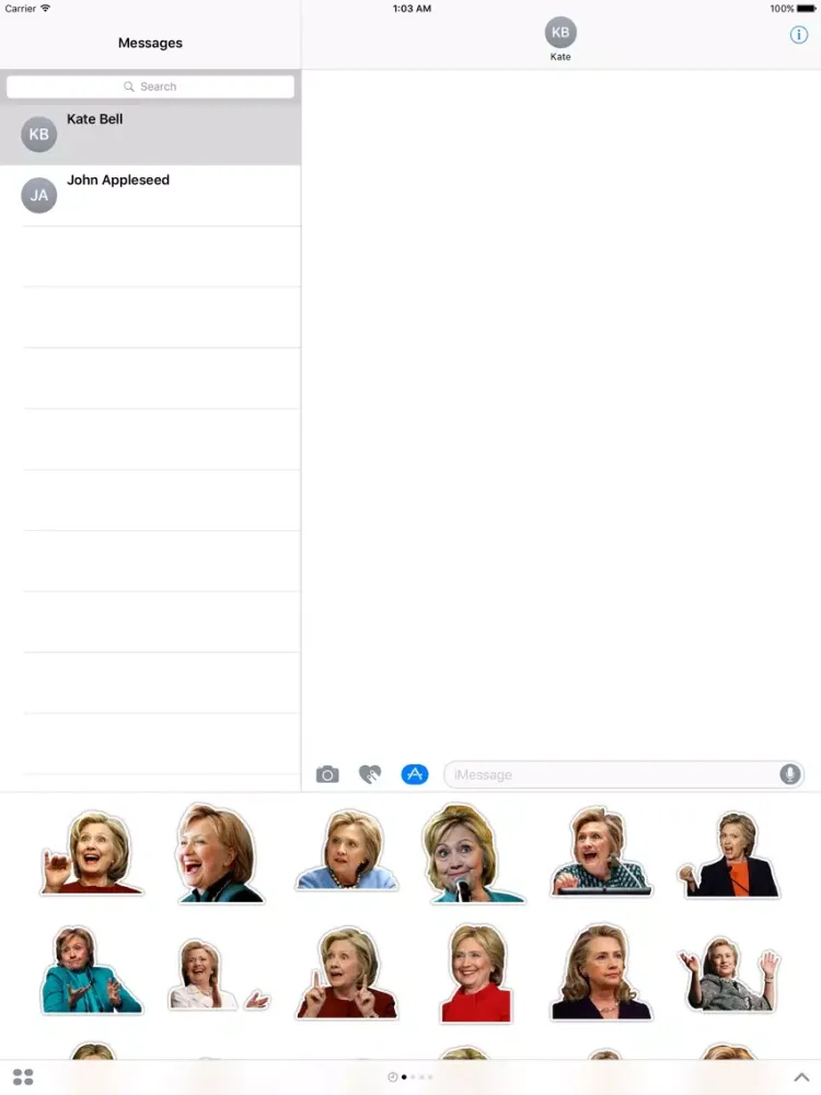 HILLARY CLINTON STICKERS - USA ELECTION SUPPORT iPad  Ekran Görüntüleri