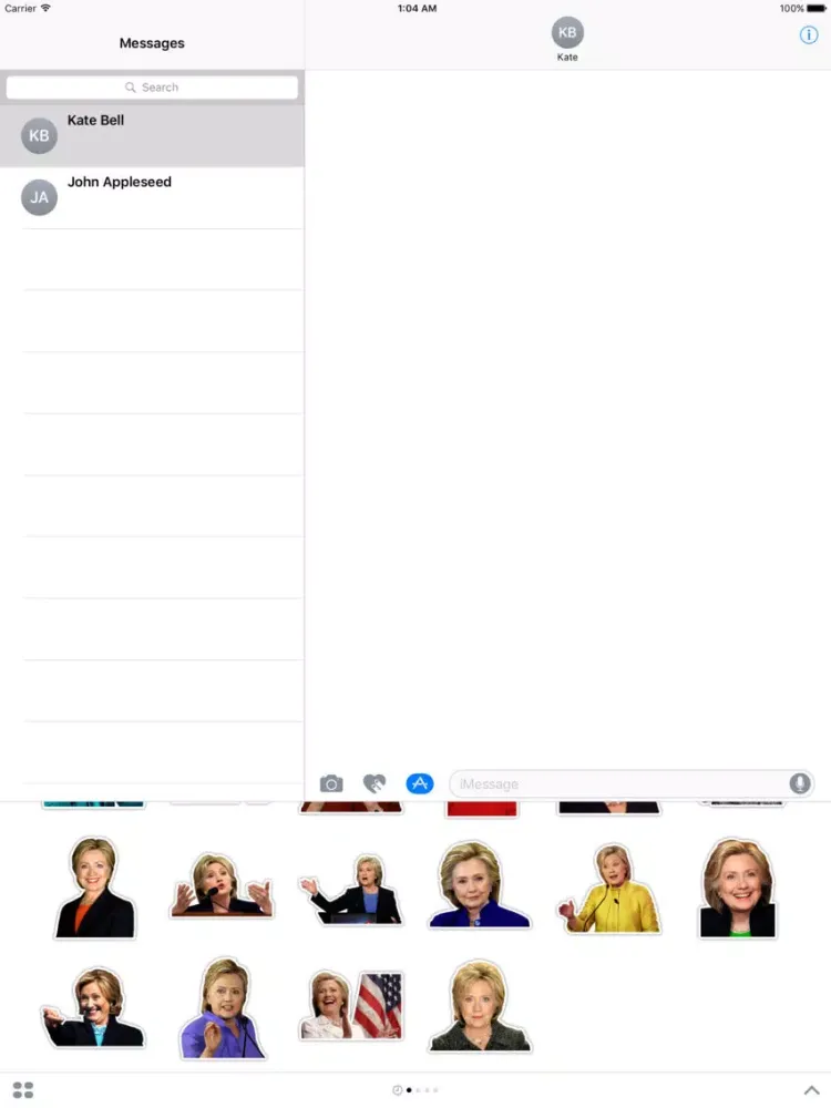 HILLARY CLINTON STICKERS - USA ELECTION SUPPORT iPad  Ekran Görüntüleri
