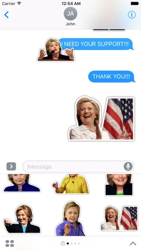 HILLARY CLINTON STICKERS - USA ELECTION SUPPORT Ekran Görüntüleri