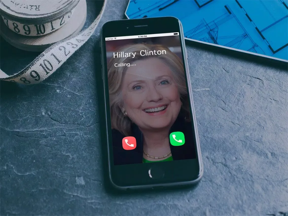 Capturas de tela do Hillary Prank Call: Fake Call simulator iPad 