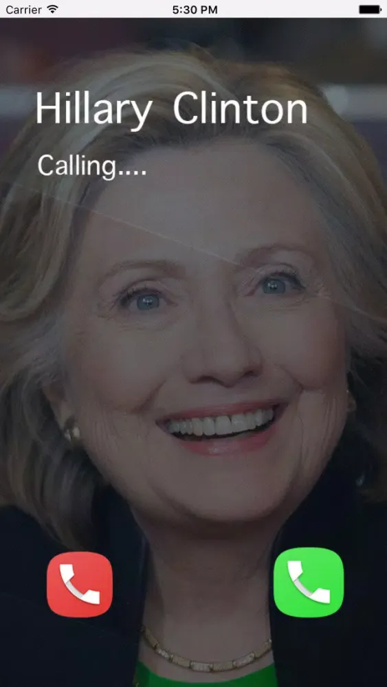 Capturas de tela do Hillary Prank Call: Fake Call simulator