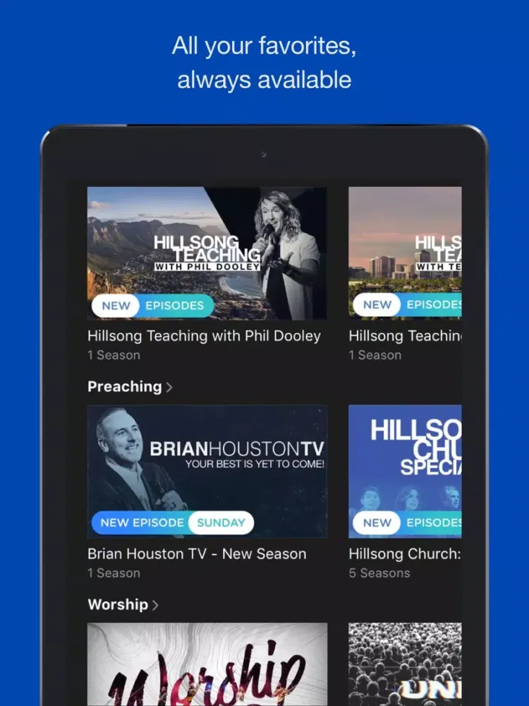 Hillsong Channel NOW iPad  سکرین شاٹس