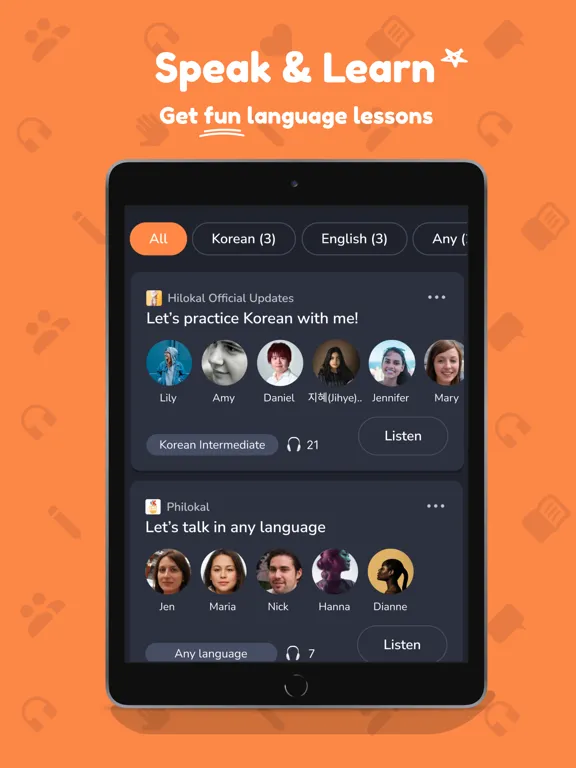 Hilokal: Language Exchange App iPad  스크린샷