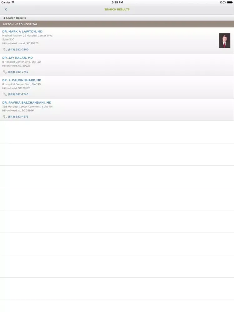 Скриншоты Hilton Head Hospital iPad 