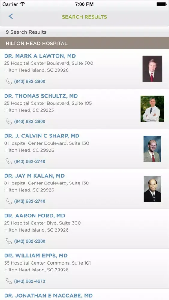 Скриншоты Hilton Head Hospital
