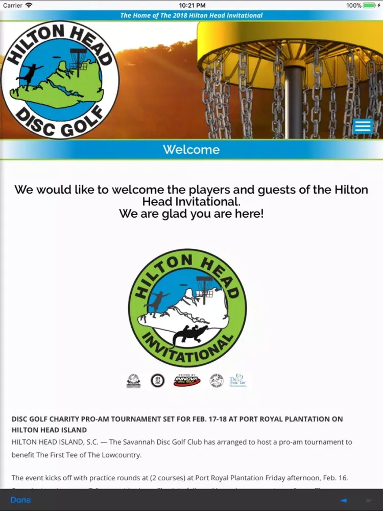 Hilton Head Disc Golf iPad  স্ক্রিনশট