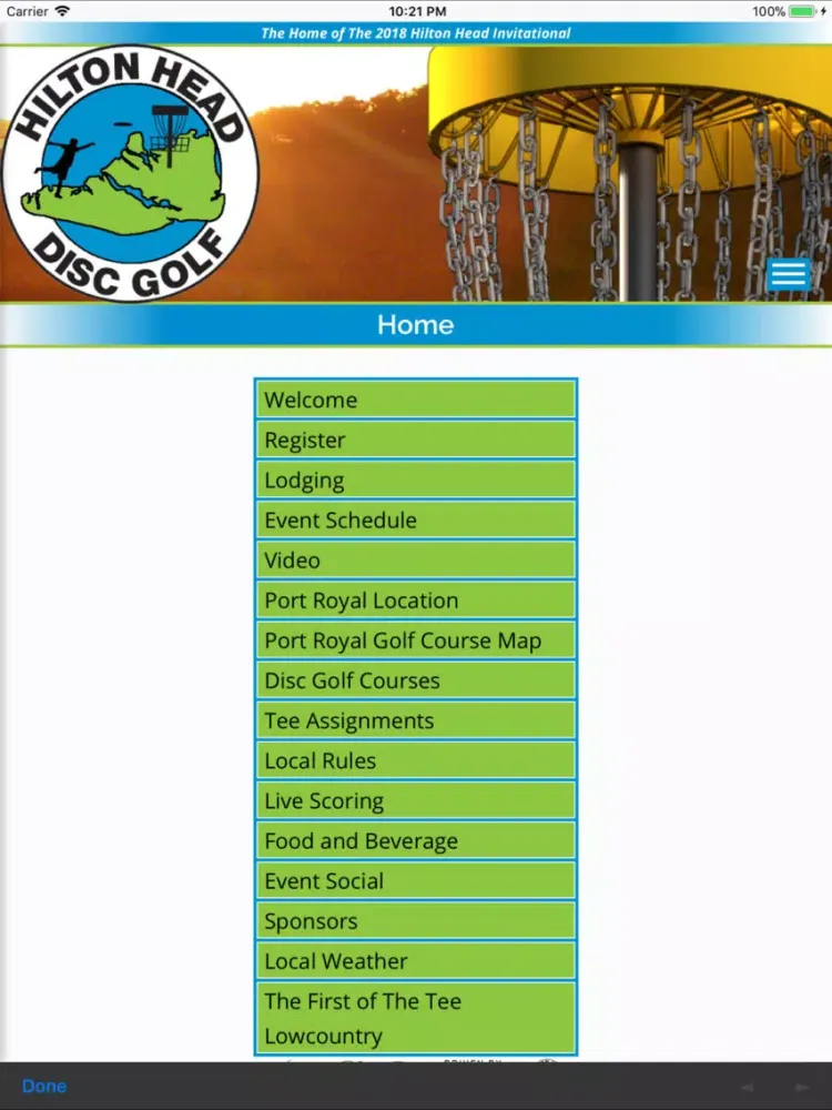 Hilton Head Disc Golf iPad  স্ক্রিনশট