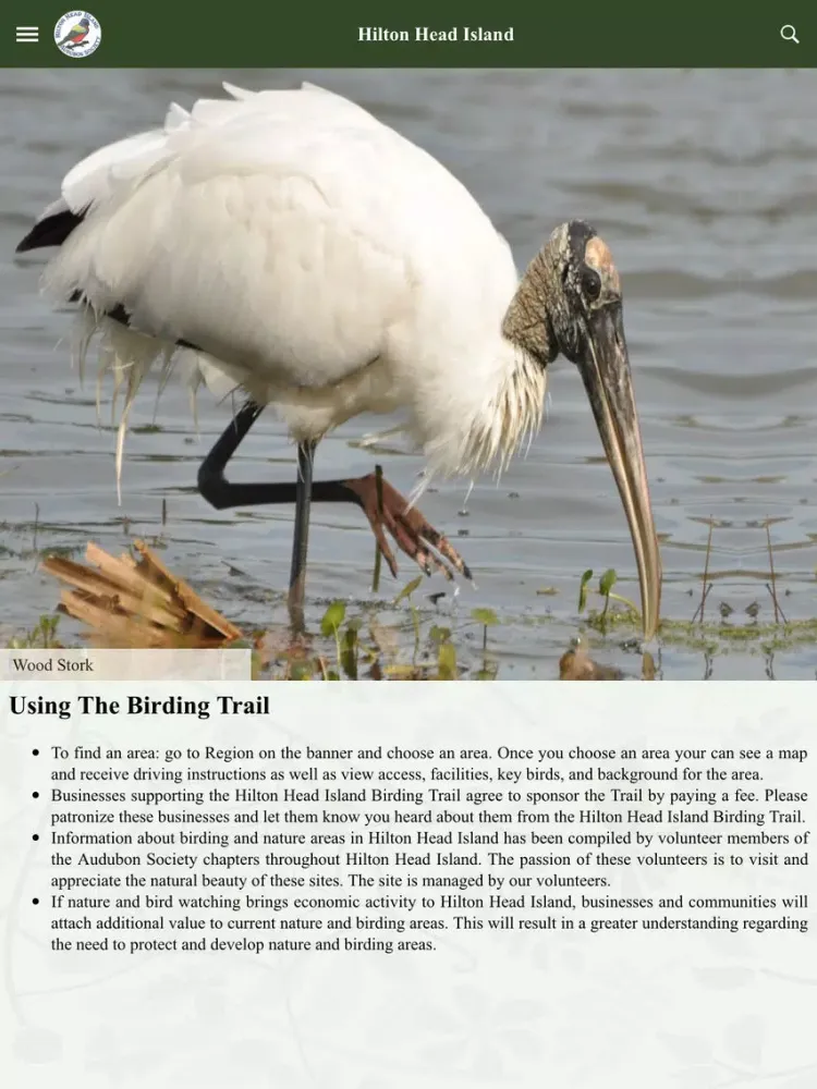 Hilton Head Island Birding Trail iPad 应用截图