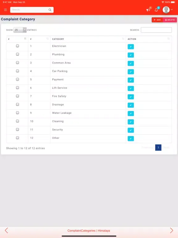 Captures d'écran de HIMALAYA INDUSTRIES Admin App iPad 