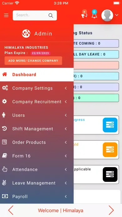 Captures d'écran de HIMALAYA INDUSTRIES Admin App