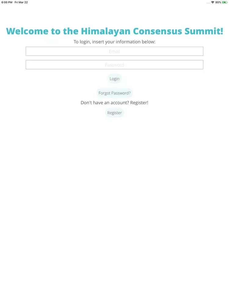 Ảnh chụp màn hình của Himalayan Consensus Summit iPad 