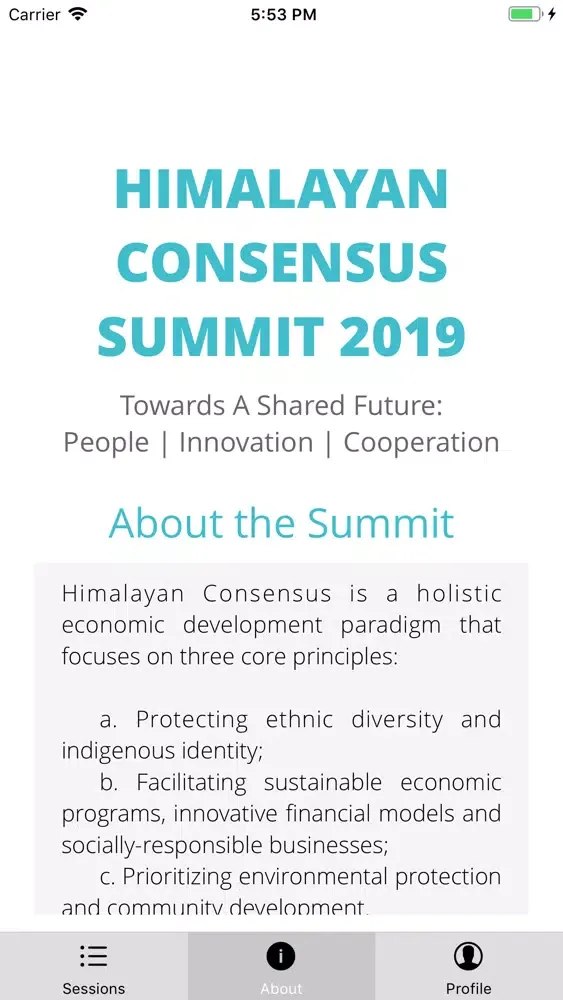 Ảnh chụp màn hình của Himalayan Consensus Summit