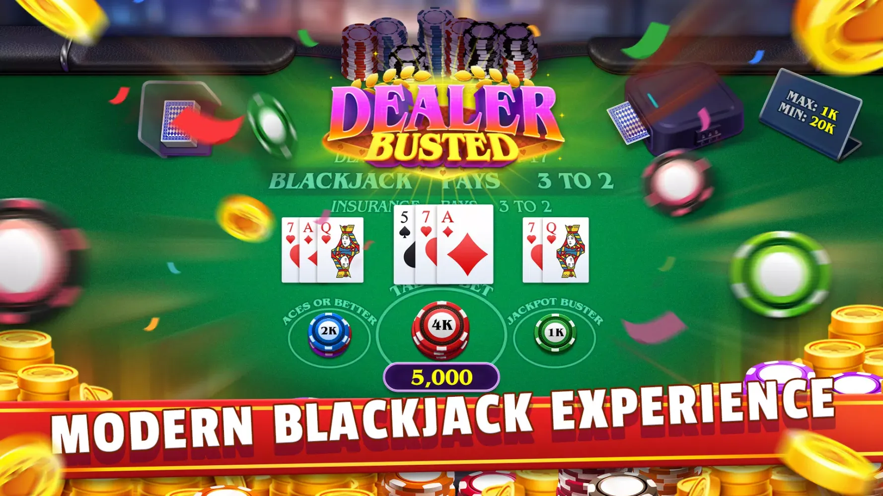 Скриншоты Modern Blackjack
