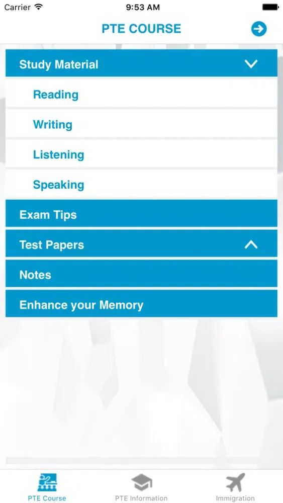 PTE Preparation Screenshots