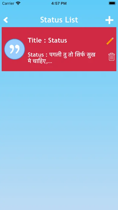 Zrzuty ekranu Hindi Status - Love Quotes