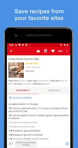 Tangkapan layar Paprika Recipe Manager 3