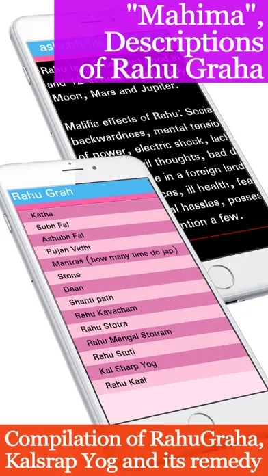 Tangkapan skrin Rahu grah, App with all Rahu mantra, Kalsarp yoga and its Remedy. Read in English, Hindi and Gujarati
