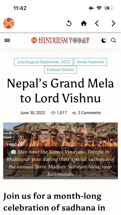 Hinduism Today應用截圖