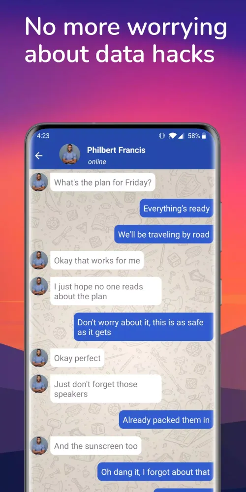 Capturas de pantalla de SafeChat