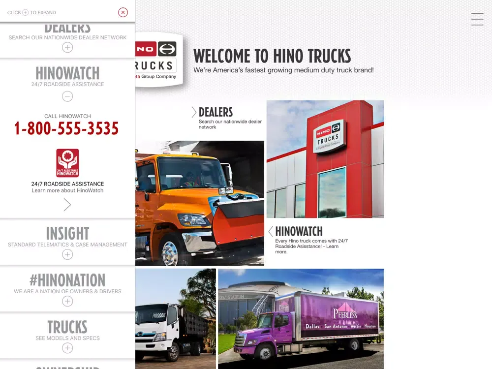 Hino Trucks iPad  Screenshots
