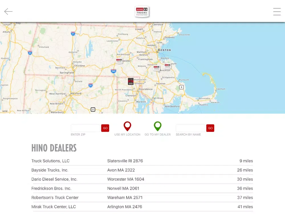 Hino Trucks iPad  Screenshots