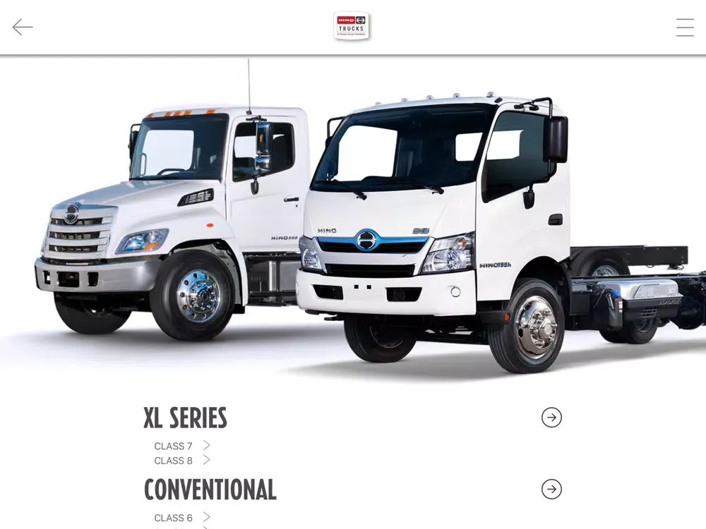Hino Trucks iPad  Screenshots