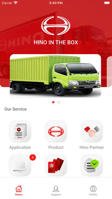 Tangkapan skrin Hino In The Box (Customer)