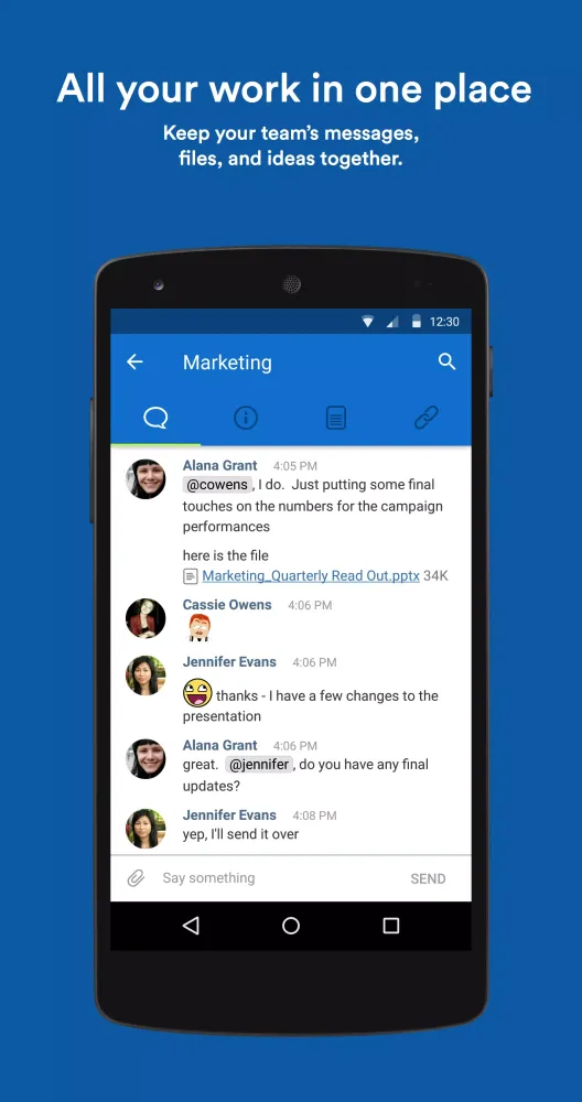 Captures d'écran de HipChat