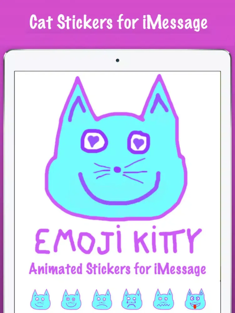 Tangkapan layar Emoji Kitty - Animated Cat Emojis Stickers iPad 