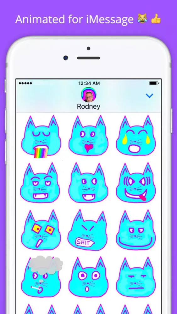 Tangkapan layar Emoji Kitty - Animated Cat Emojis Stickers