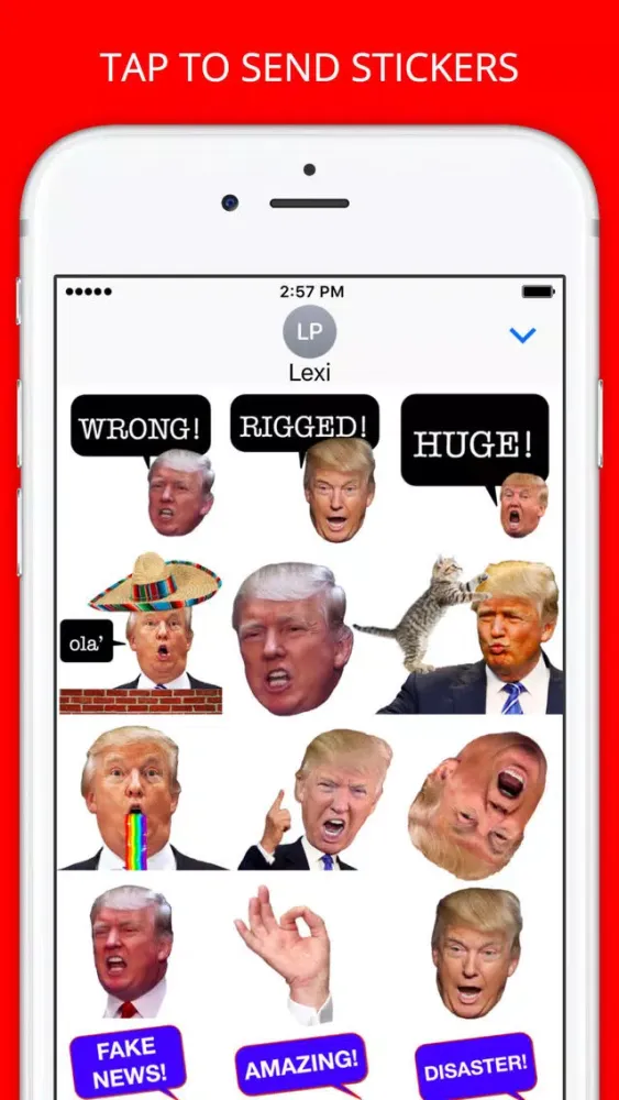 Captures d'écran de Trump Heads GIF Sticker App Pack for iMessage GIFS