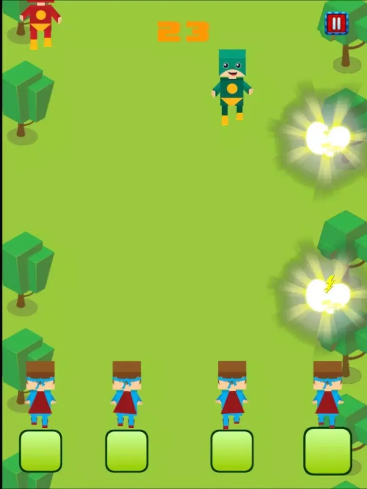 A Blockhead Superhero Villain Army FREE - Extreme Shooting War iPad 应用截图