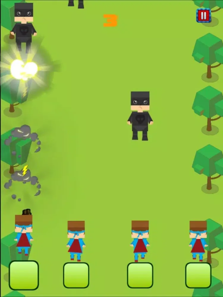 A Blockhead Superhero Villain Army FREE - Extreme Shooting War iPad 应用截图