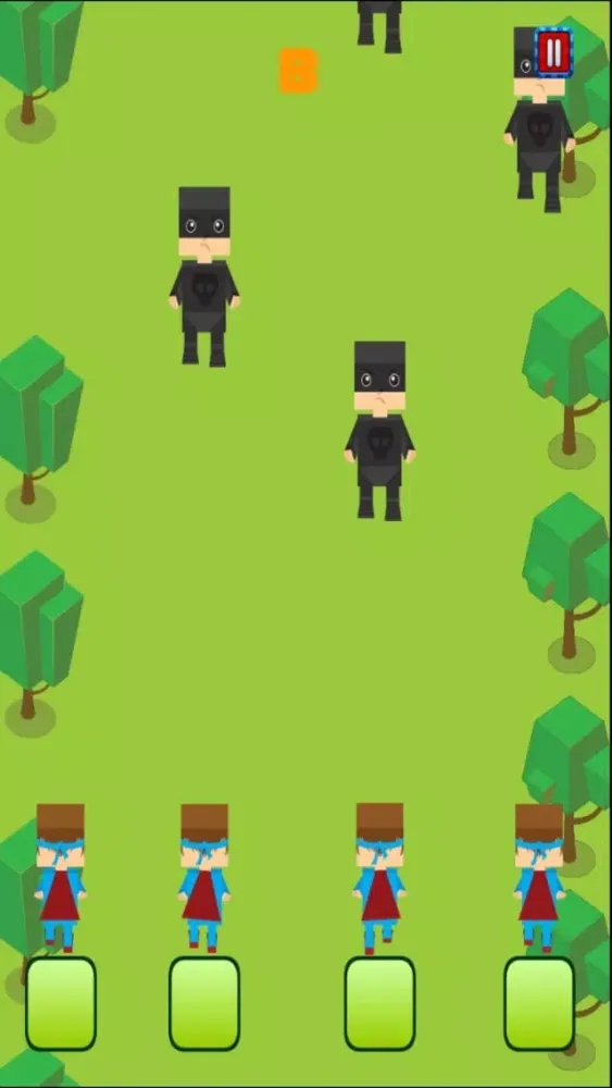 A Blockhead Superhero Villain Army FREE - Extreme Shooting War应用截图