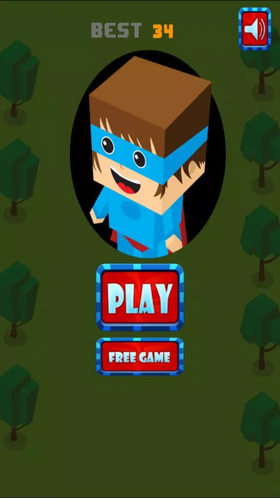 A Blockhead Superhero Villain Army FREE - Extreme Shooting War应用截图
