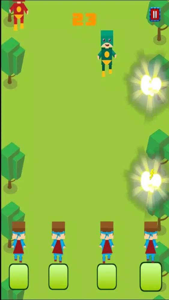 A Blockhead Superhero Villain Army FREE - Extreme Shooting War应用截图