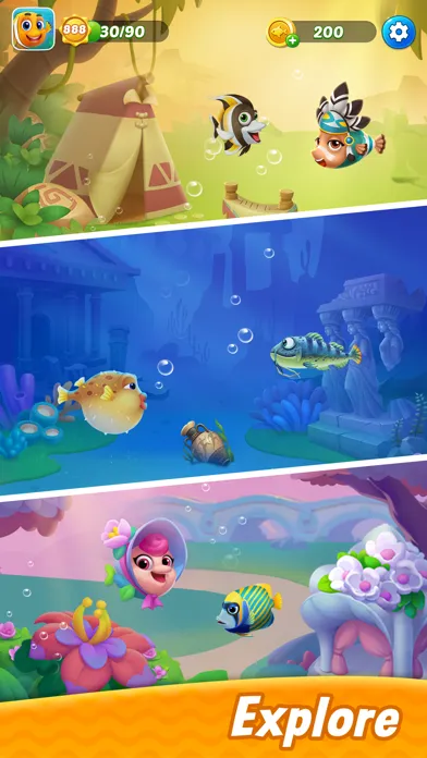 Capturas de tela do Solitaire - Fishland