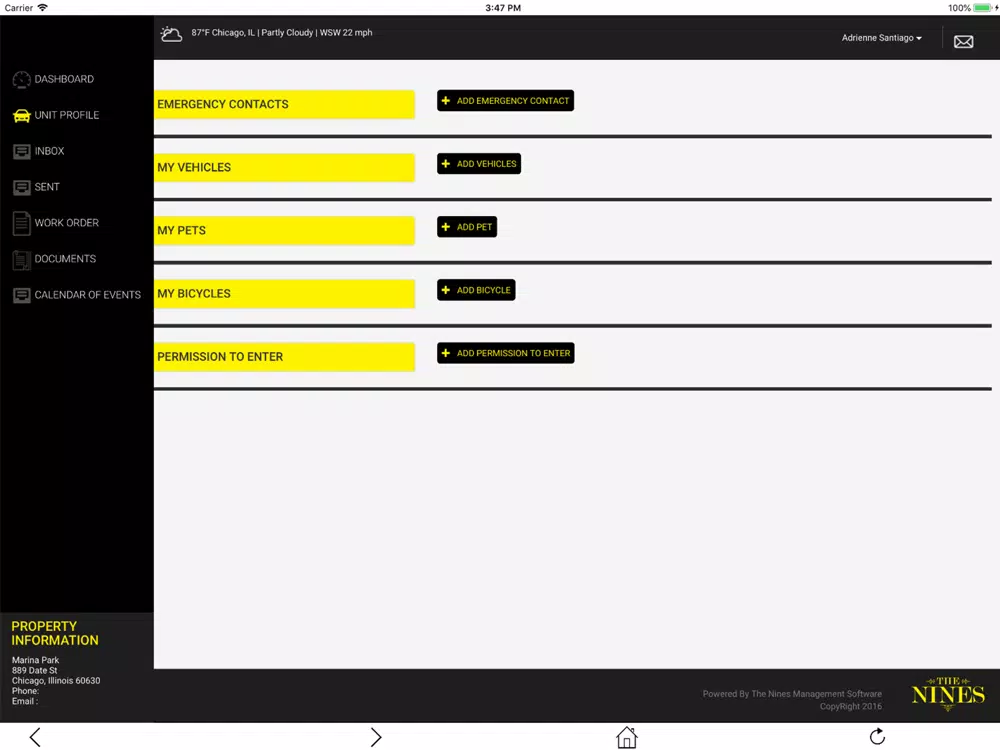 Скриншоты NINES Resident Portal iPad 