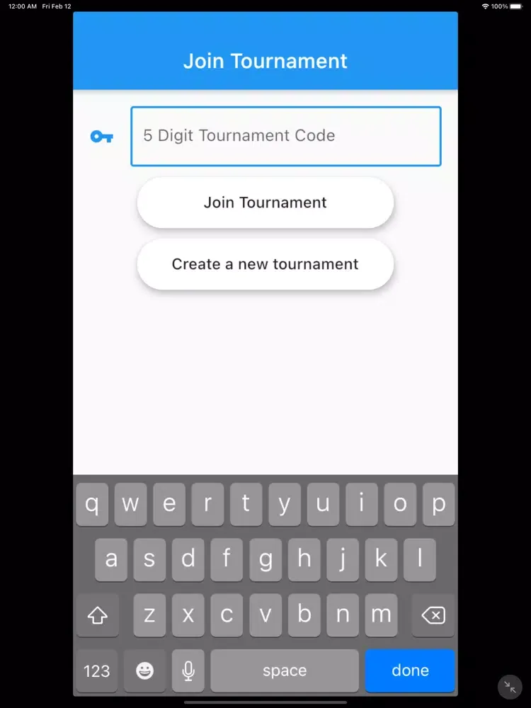 Tangkapan layar Racascore iPad 