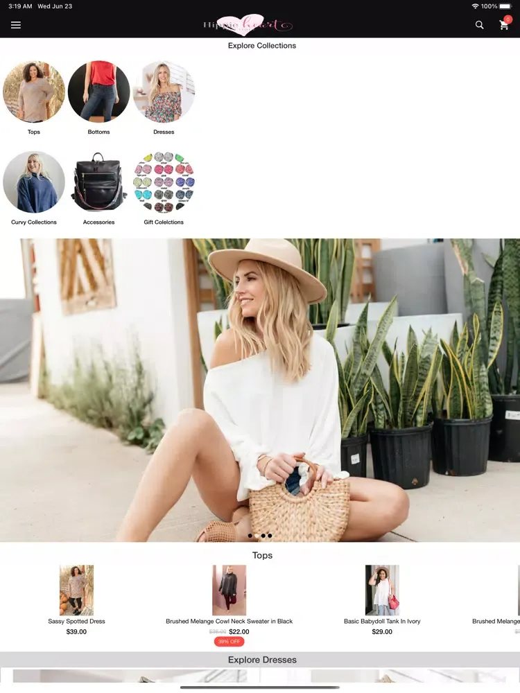 Tangkapan skrin Hippie Heart Boutique iPad 