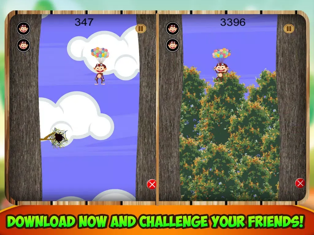 Monkey Balloon Games - Video of the Monkey Drop from an airplane iPad  Screenshots