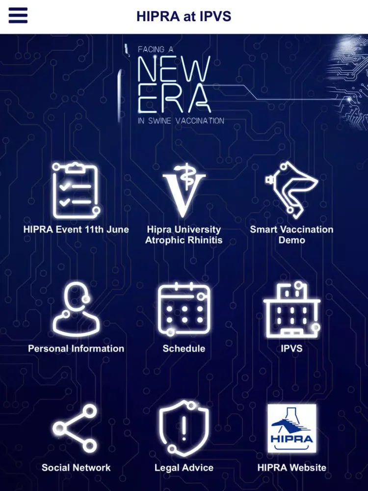 Tangkapan layar HIPRA at IPVS iPad 