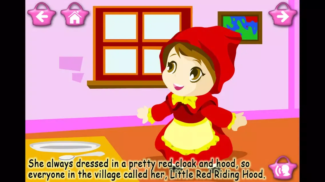 Tangkapan skrin Little Red Riding Hood (Kids Story Book)