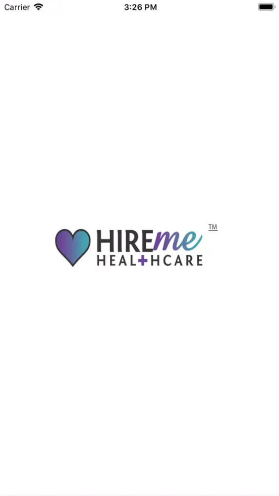 Tangkapan layar HireMe Healthcare App