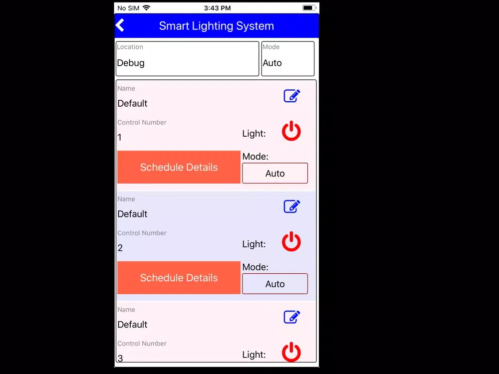 Zrzuty ekranu HiRise Smart Lighting System iPad 