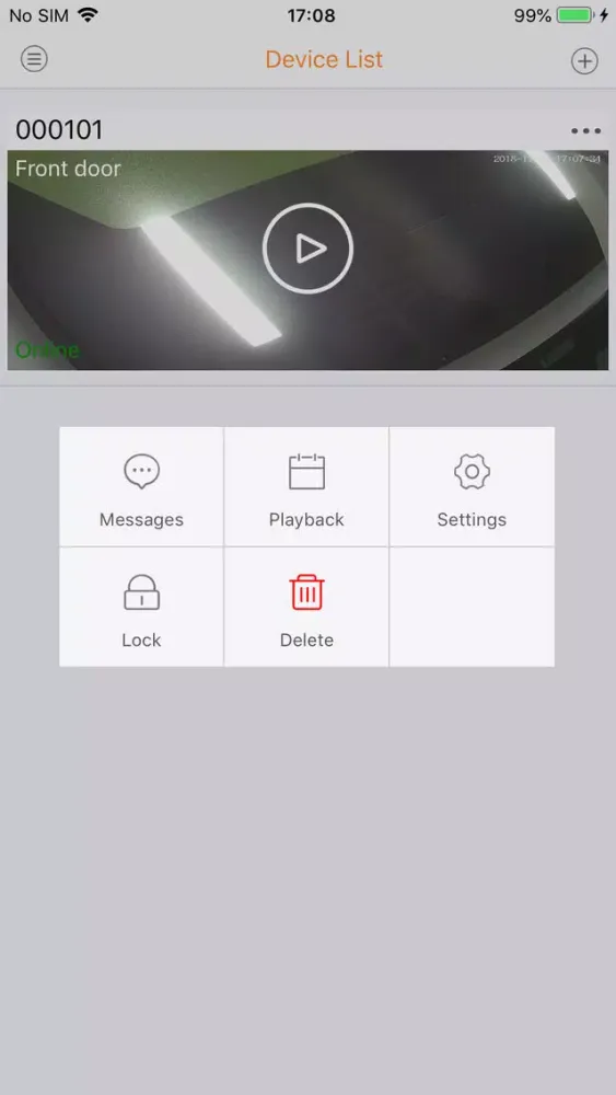 Capturas de tela do WeCam IPC